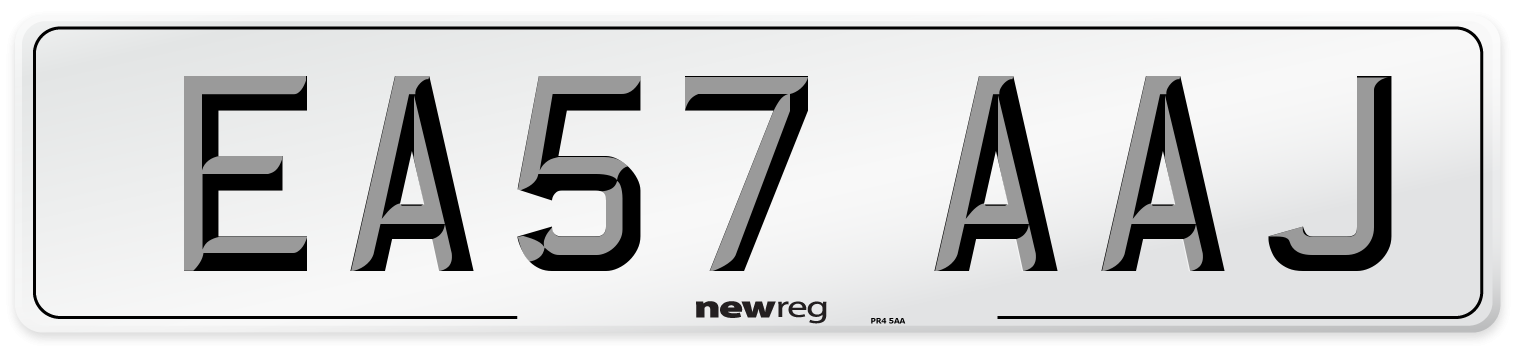 EA57 AAJ Number Plate from New Reg